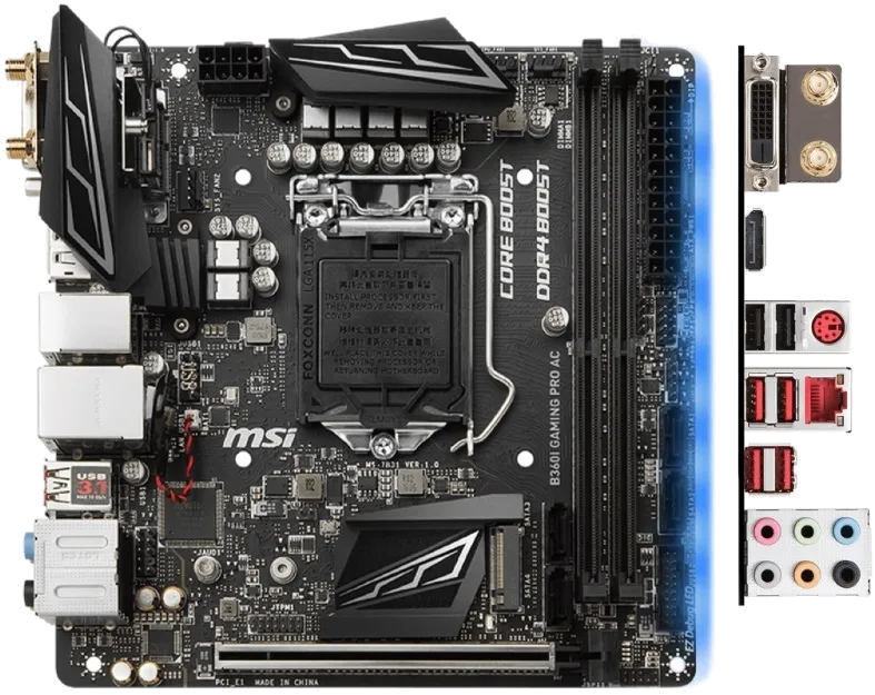 материнской платы MSI B360I GAMING PRO AC